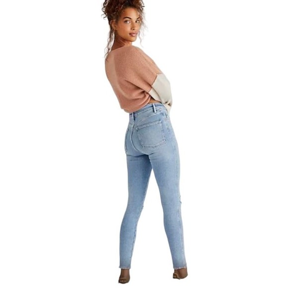 Free People Raw High Rise Jeans in Sweet Blue NWT - Picture 2 of 15